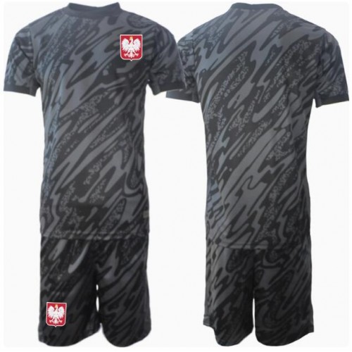 Polen Målvakt Replika babykläder Bortaställ Barn EM 2024 Kortärmad (+ korta byxor)